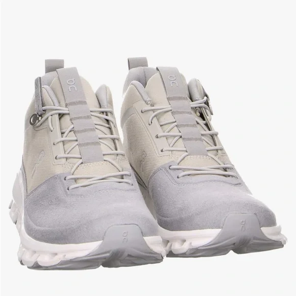 On- Running women Cloud Hi Sneakers grey W9.5 size - Picture 2 of 9